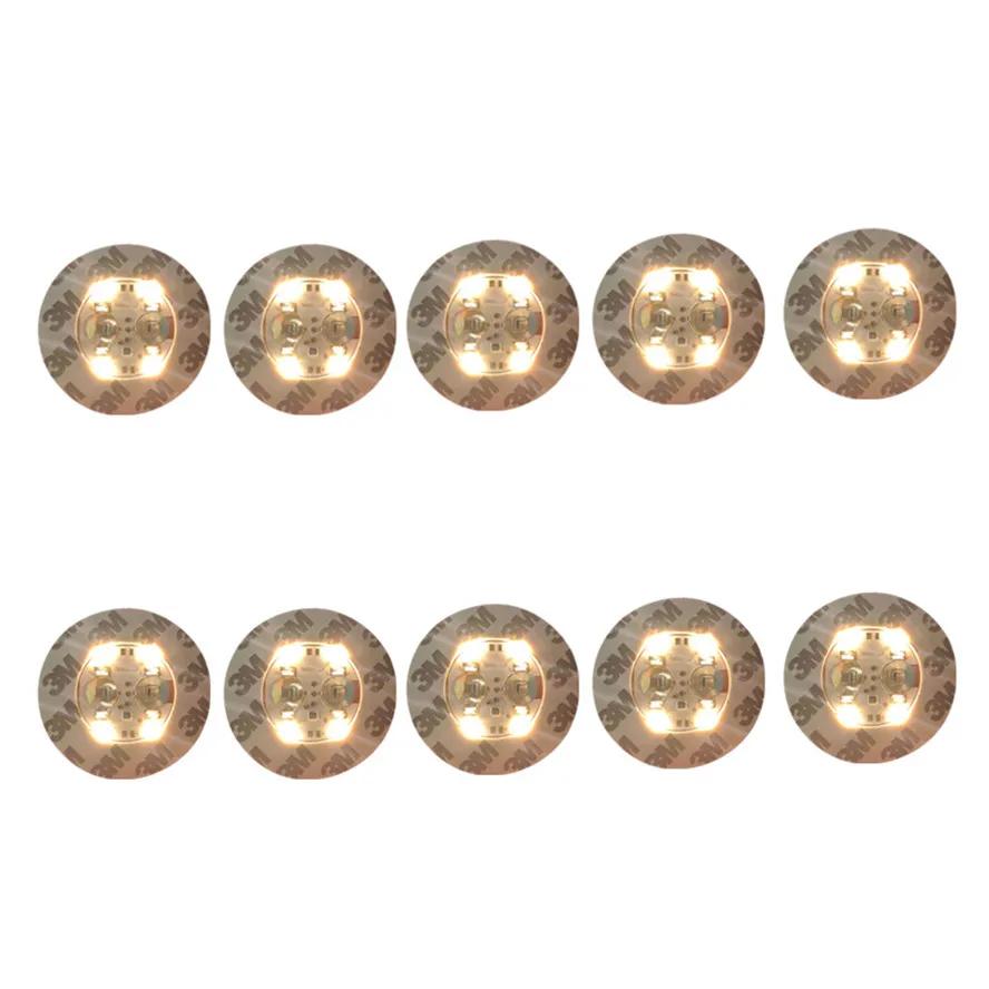 1-40PCS Battery Powered LED Coaster 3 Modes with Wine Glass Mat Cup Pad Sticker Bottle Drinking Club Bar Party Decor Night Light