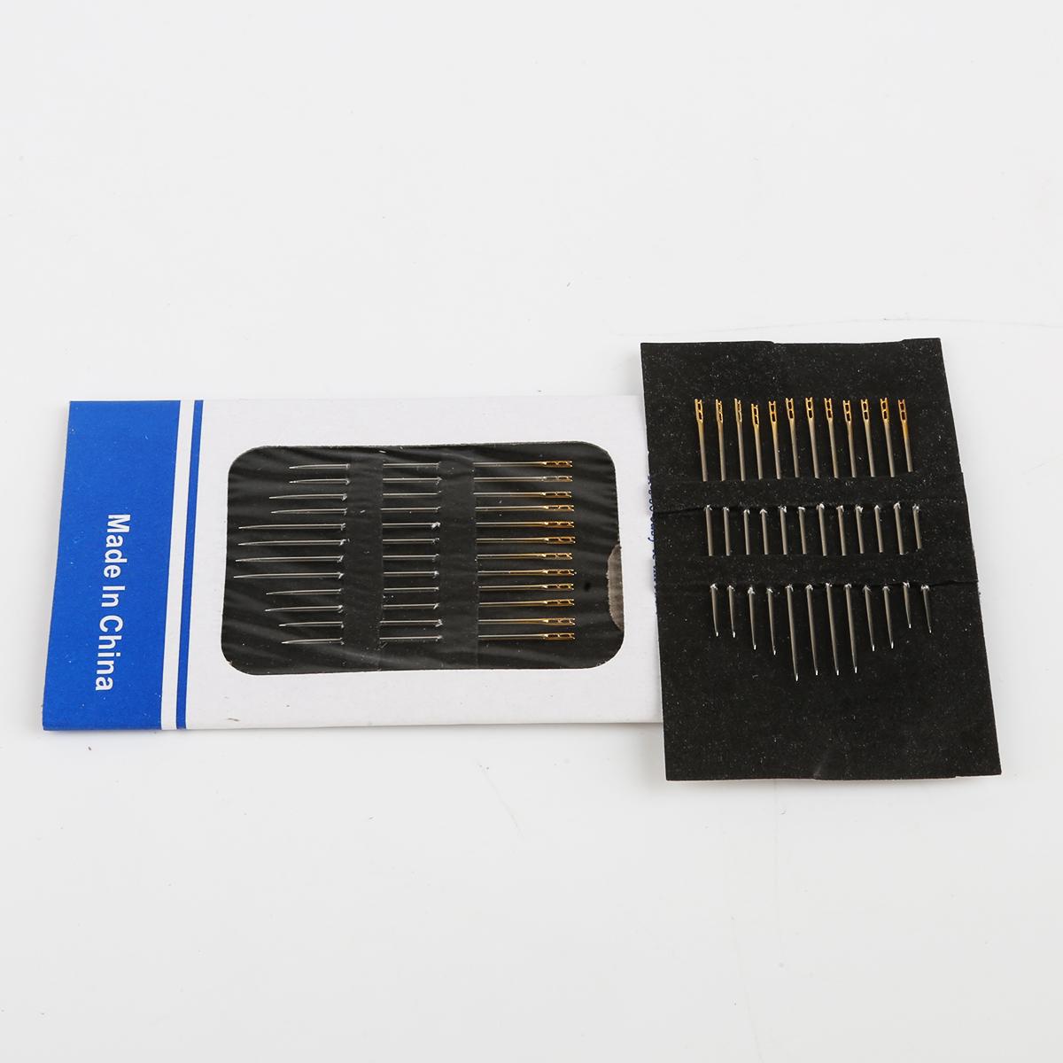 

12 шт./набор Иглы для ручного шитья Двойная ласточка с золотым ушком Принадлежности для рукоделия