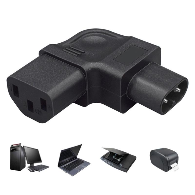 PDU Power Cable Adapter IEC320 C8 to C13 Figure 8 Male to Female IEC Right Angle Female Socket for Electronics