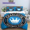 Charlotte FC Pattern Bedding Home Decoration Birthday Gift (1 * duvet cover + 2 * pillowcase, without core)