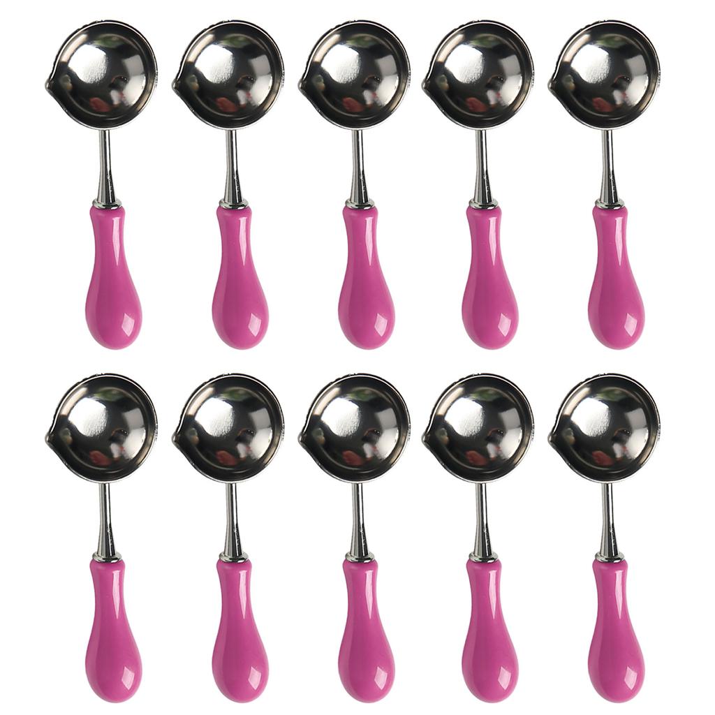 10 Pcs/Set Wax Seal Spoon Wax Sealing Melting Spoon Craft Supplies for Wax Seal Stamp Envelope Invitations Scrapbooking