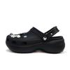 Classic Platform Clog Aoyama Electroplated Butterfly Versatile Cloud Fashion Hole Shoes Women's Black