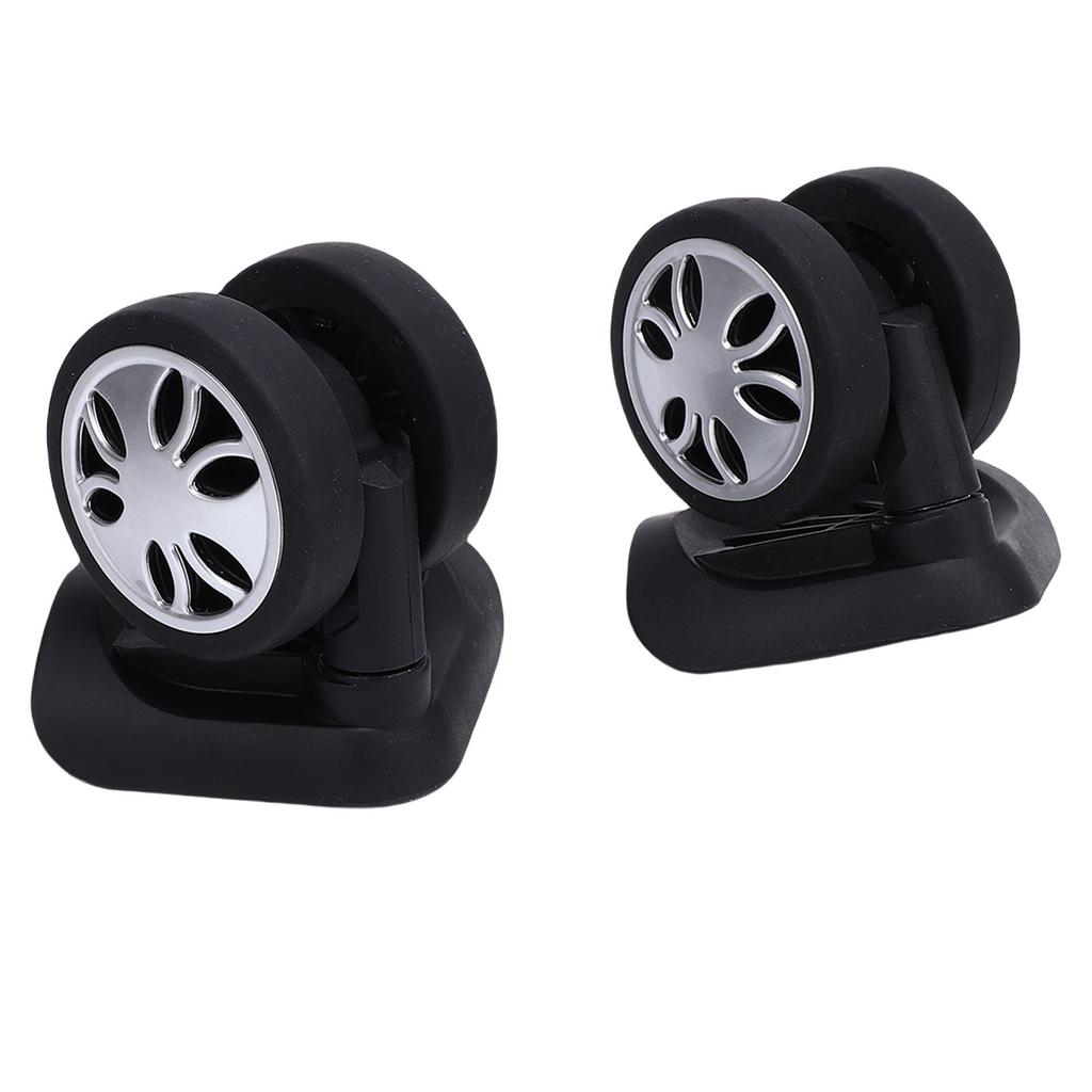 1 Pair Luggage Suitcase Wheels ABS Silent Universal Travel Suitcase Replacement Casters Wheels for DIY Repair