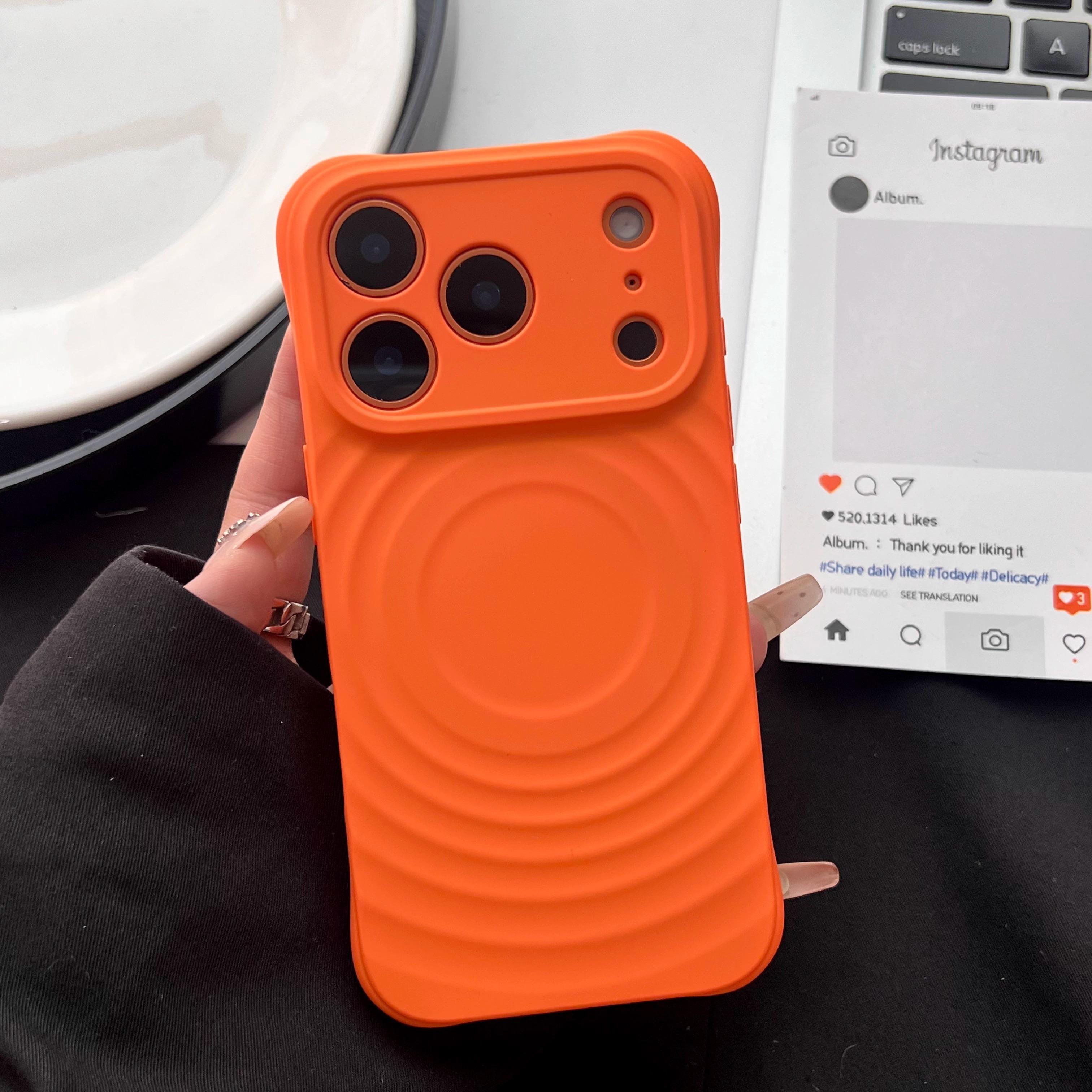 

for Magsafe Water Ripple Soft Case for iPhone 17 Pro Max Air Magnetic Candy Solid Color Bumper Shockproof Cover for iPhone 17Pro iPhone17