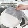 Non-stick Steel Mesh Dishcloth: Easy-Clean Metal Scrubber for Kitchen, Dishwashing, and Pots - Silver Wire Rag