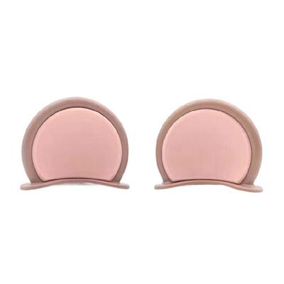 Playful Bear Themed Helmet Accessories 2PCS Plastic Decoration Lightweight Design Fit for Most Helmets Easy Installation