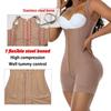 European & American Plus Size Open-Crotch Body Shaper: Hip Lifting, Tummy Control Bodysuit with Row Buckle.