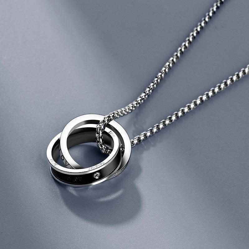 Men Hip Hop Personal Pendant Titanium Steel Versatile Sweater Chain Jewelry Accessory