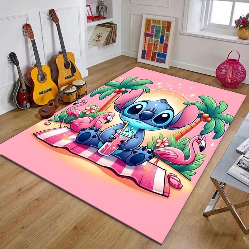 1pc S-Stitch Design Printed Area Rug Carpet for Bedroom Living Room Home Decor Rugs Mat Non Slip Mat Rug for Bedside