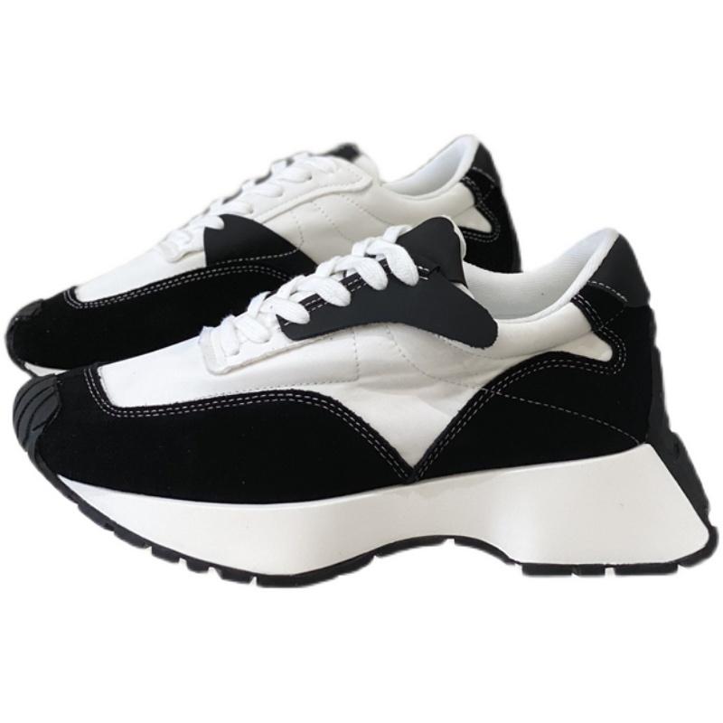 Net Red Style Niche Black Daddy Shoes Women 'S Summer New Thick -Soled Leather Forrest Shoes Casual Sports Shoes