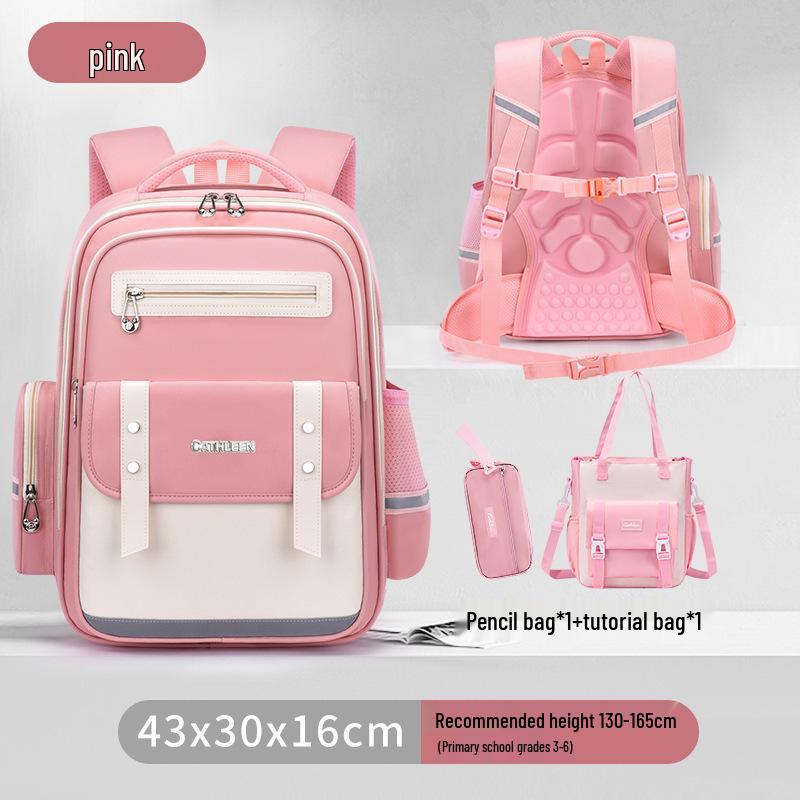 Capybara Oxford Spine-Support Backpack for Grades 1-6: Boys & Girls School Bag