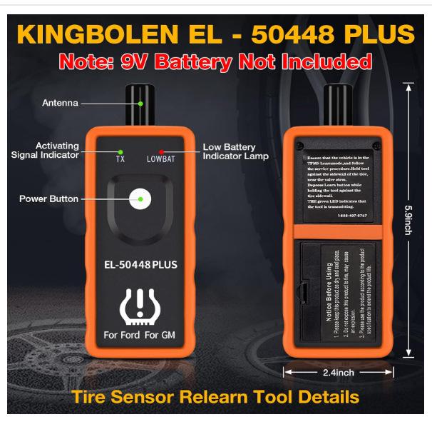 

Universal Car TPMS Reset Tool 315/433 MHz помаранчевий