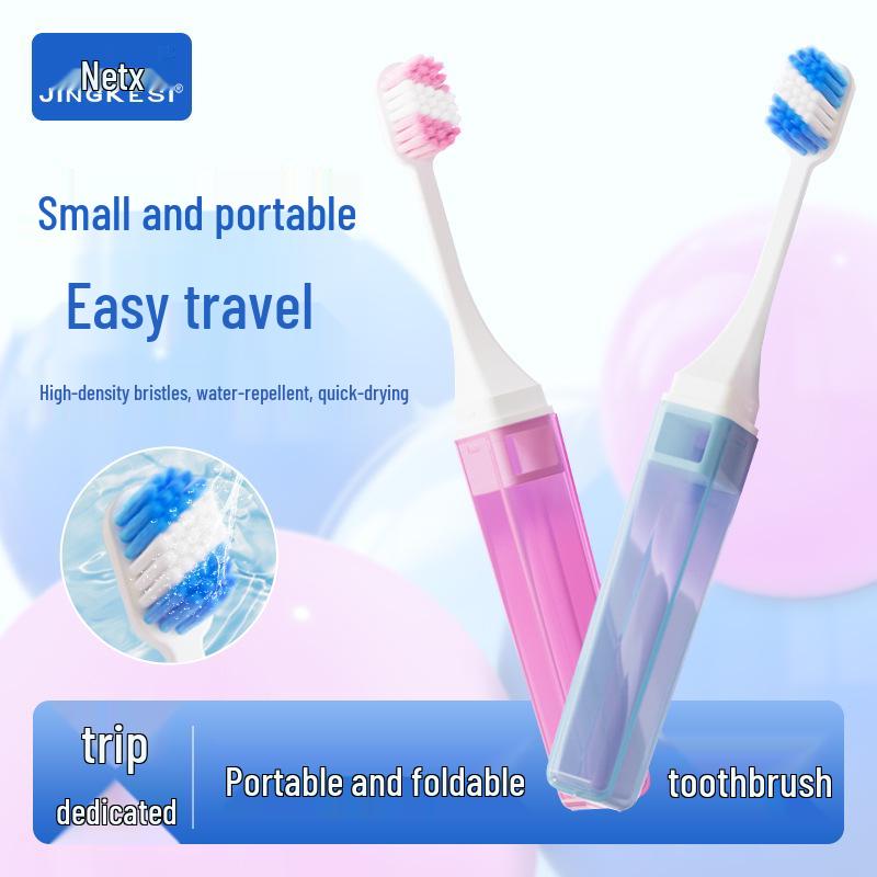 

Portable Folding Soft Bristle Toothbrushes for Travel – Compact and Perfect for Couples