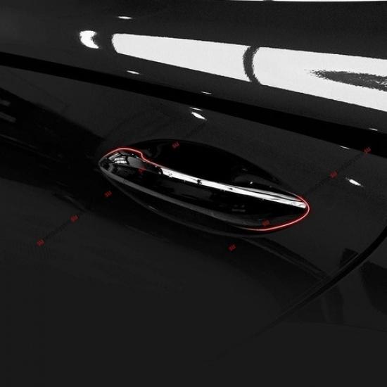 Black Door Handle Cover Trim for For Hyundai Sonata 2024-2026 Touch Sensitive