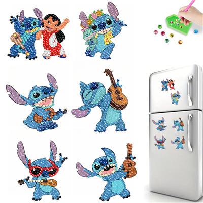 6 Stück Bühnenauftritt Serie Diamond Art Kühlschrankmagnet Diamond Painting Kühlschrankmagnet Diamond Painting Kühlschrankmagnet für Erwachsene Anfänger