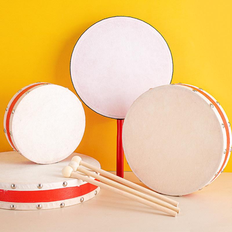 Xinjiang Dance Double-Sided Hand Drum: Kindergarten Orff Instrument Sheepskin Tambourine