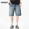 Mark Fairwhale Men's Lightweight Tencel Retro Denim Shorts