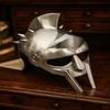 Handgefertigter griechischer Gladiatorenhelm aus Silber und Stahl, mittelalterliche Kriegerrüstung, dekoratives Geschenk