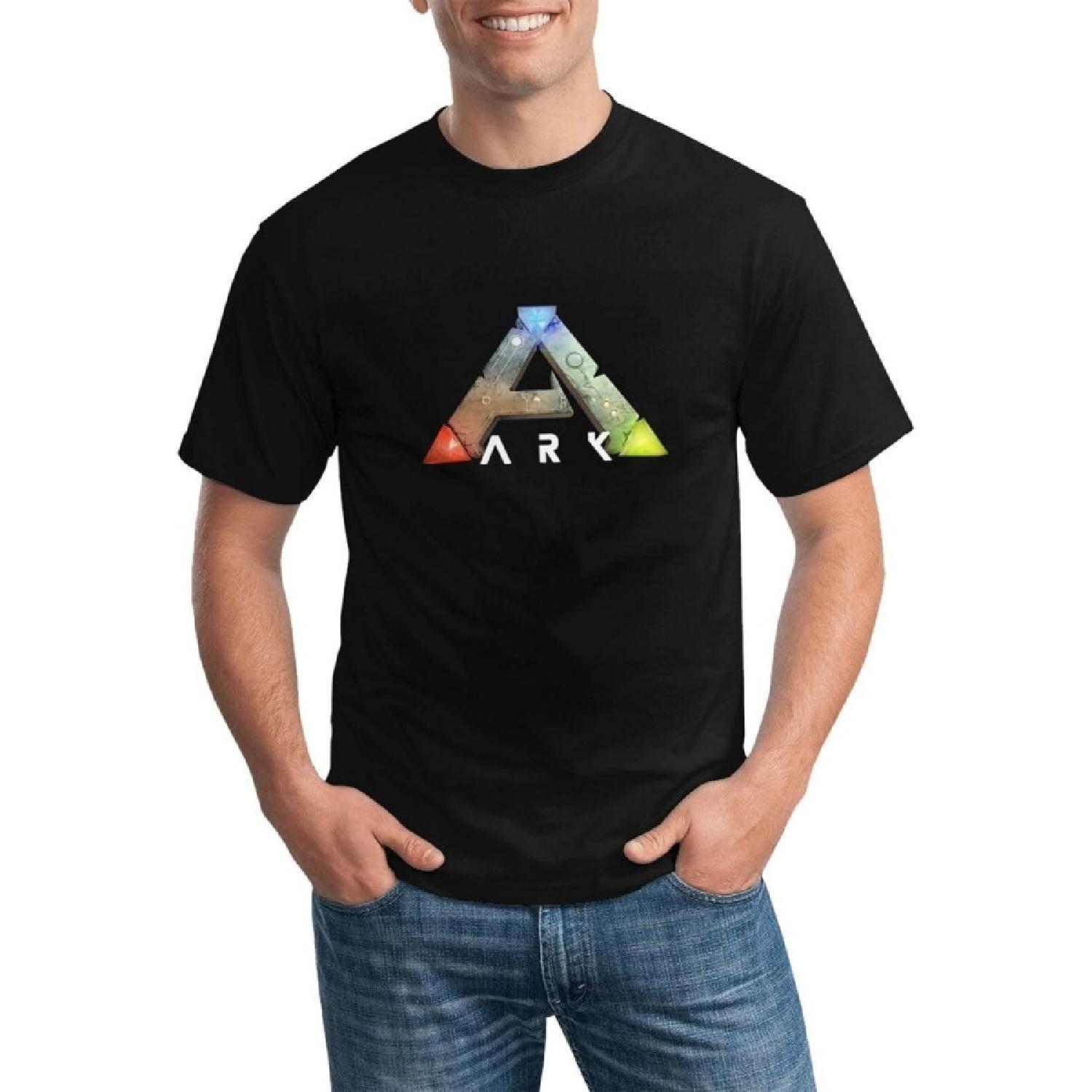 

Мужские футболки LQSSA Ark Survival Evolved с коротким рукавом, хлопковые, с круглым вырезом, спортивные, мужская майка для тренировок, топ для мужчин S разноцветный