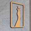 Acrylic Simple 3D Women Men Toilet Sign Plate Wash Room Wall Label Sticker For Shopping Mall Wc Decor
