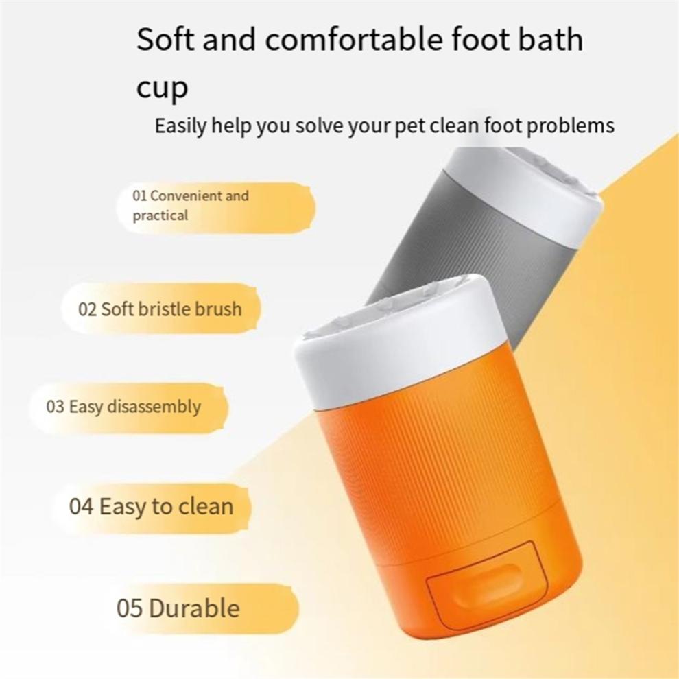 Pet Foot Washing Cup Dog Going Out For Cleaning Beauty Foot Washing Agent Orange