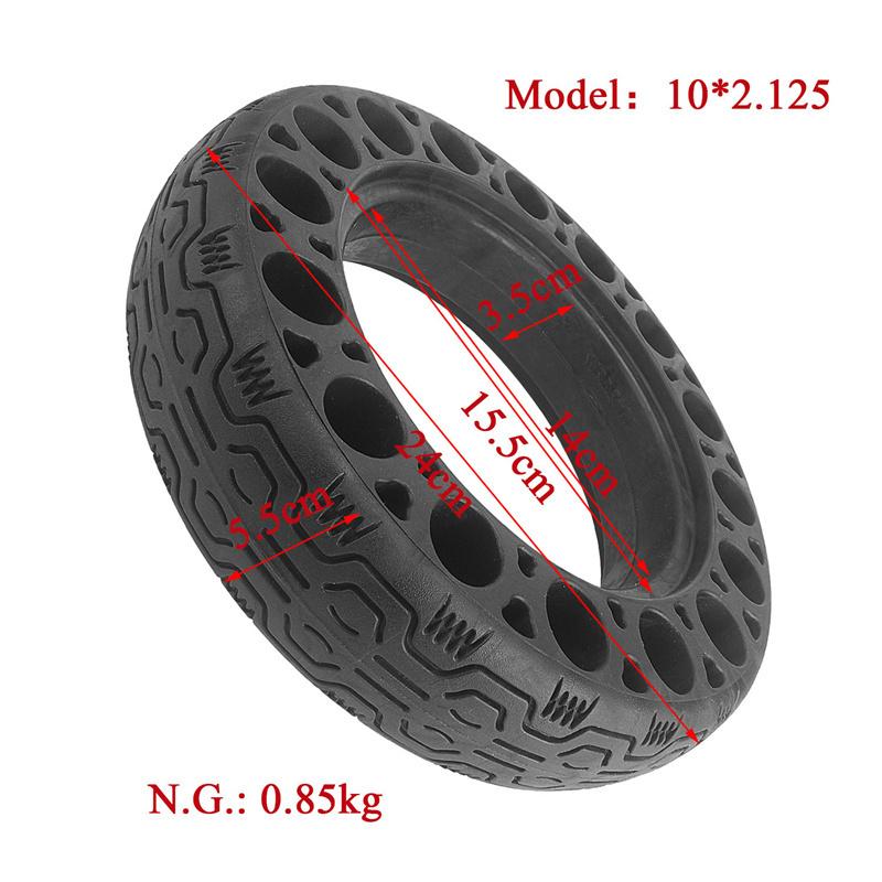 10 inch 10X2.125 anvelopă solidă din cauciuc, antiderapant, antiderapant, pentru piese de anvelope pentru scuter electric