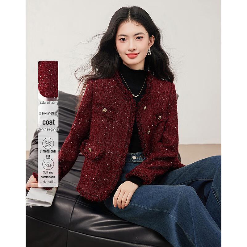 

Elegant Petite Women s Red Autumn Coat XL