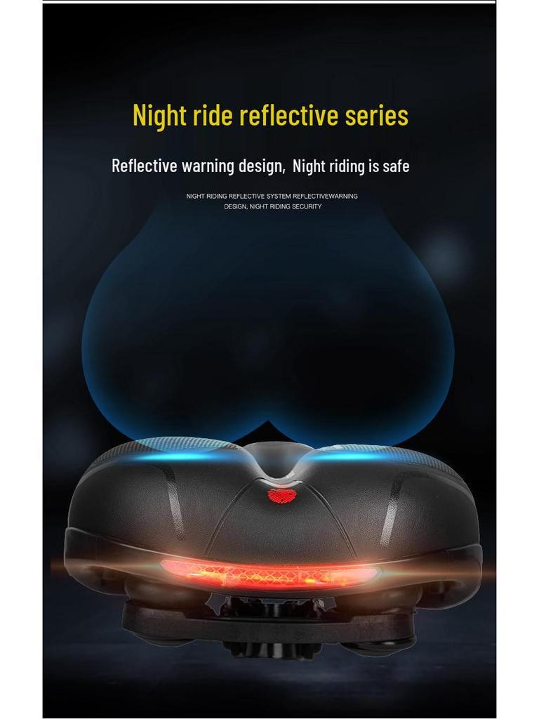 Comfortable Shock-Absorbing Mountain Bike Saddle with Hollow, Breathable Design