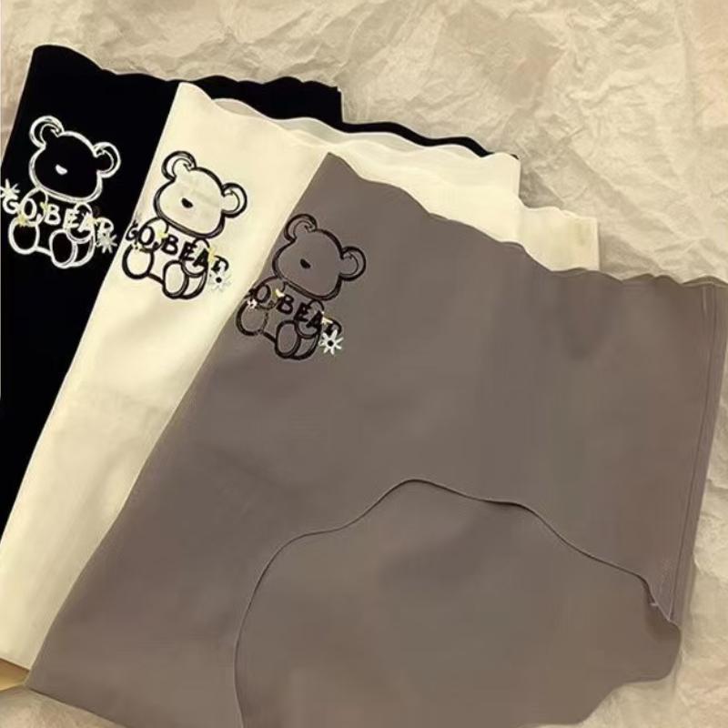 פשוט קרח משי אמצע מותן גל מותן תחתוני ילדה נוחים תחתוני מפשעה תחתוני תחתון הדפס קריקטורה חמוד