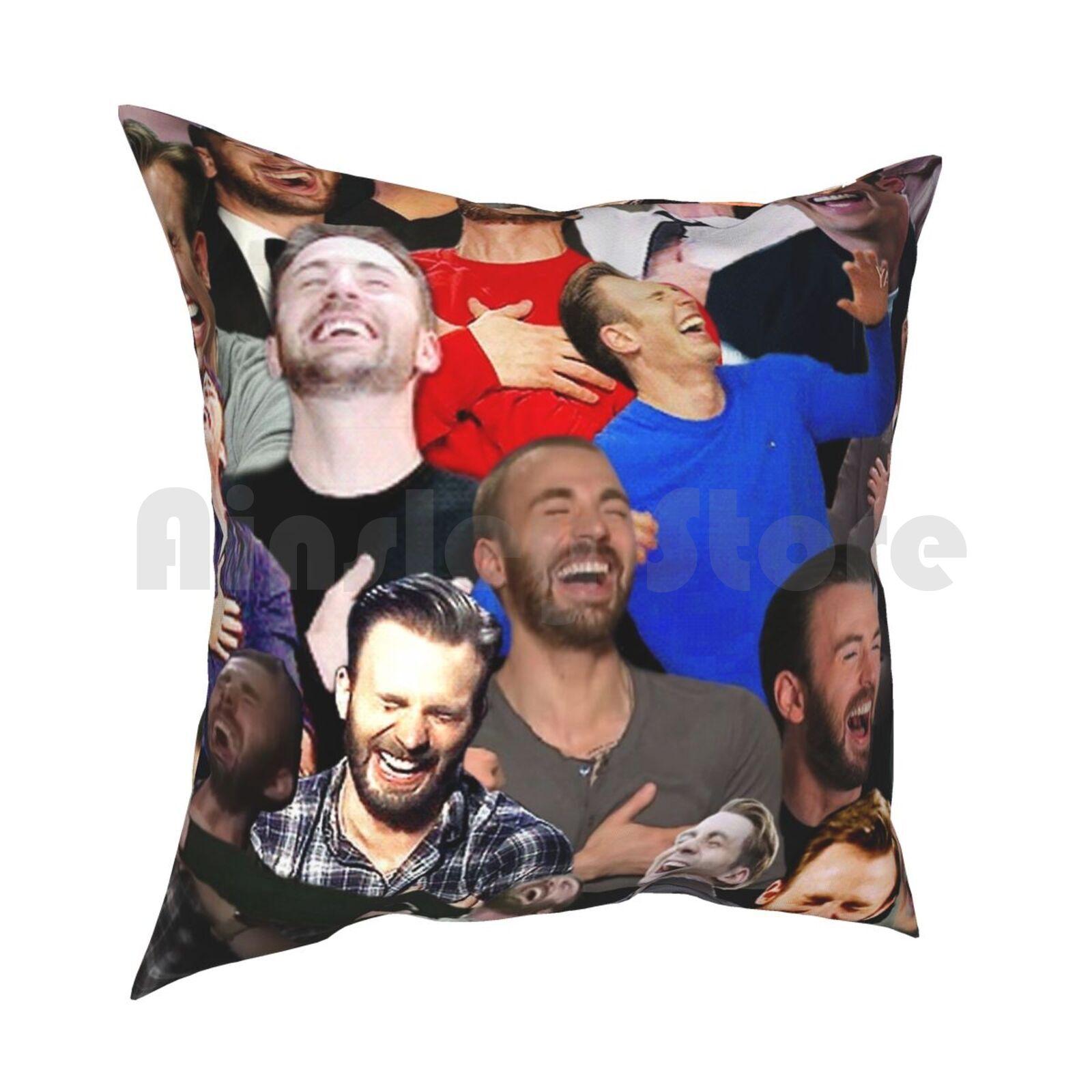 Chris Laughing Pillow Case Printed Home Soft DIY Pillow Cover Chris Laughing Laugh Funny Humor Meatball Collage Compilation 30x30cm 12x12in