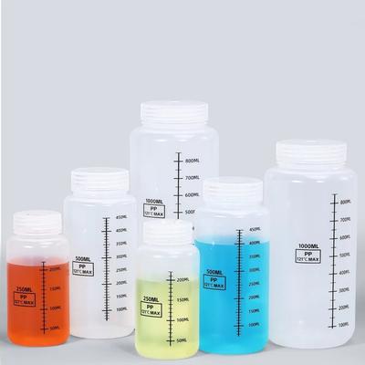 Bouteille de laboratoire transparente 30-1000 ml Bouteille de stockage Large ouverture Bouteille à réactifs Pour les laboratoires