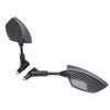 Pair Motorcycle Rear View Mirror 360 Degree Rotation Convex Glass Universal for Scooters ATVs with 8mm Base
