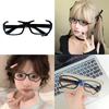 New No Lenses Anime Tears Glasses Frame Black Frame Kawaii Unisex Eyeglass Frame Y2K Aesthetic Spectacles Halloween Costume