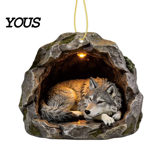 Fireplace Decorative Pieces Forest Animal Ornament, 2D Flat Woodland Acrylic Christmas Unique Gift for Friends Hanging Decoration Tree, Holiday