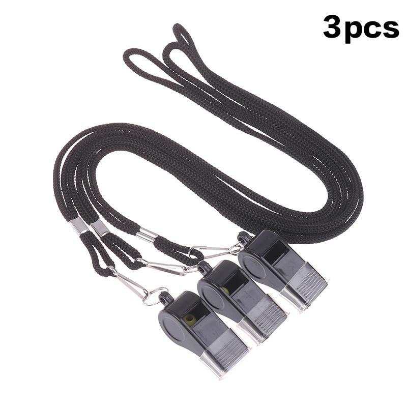 High Strength Black Halter Whistle, Multi-Pack Sports Referee Whistle For Basketball Volleyball Outdoor Hiking Emergency Use