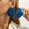 Salircon Retro Drip Oil Geometric Multicolor Triangle Stud Earrings Women Trendy Simple Style Daily Commuting Wear Ear Jewelry