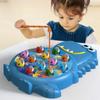 Non-Toxic Dinosaur Simple Magnetic Fishing Toys Play Rod Game Toys For Children Baby Montessori With Rod Kids Educational Rotating Gift
