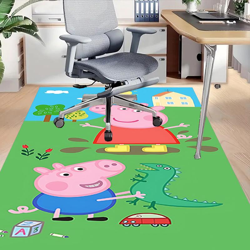 1pc Piggy Friends Pool Carpet for Playroom Bedroom Living Room Sofa Home Decor,kids Game Area Rug Non-slip Floor Mat Y723126
