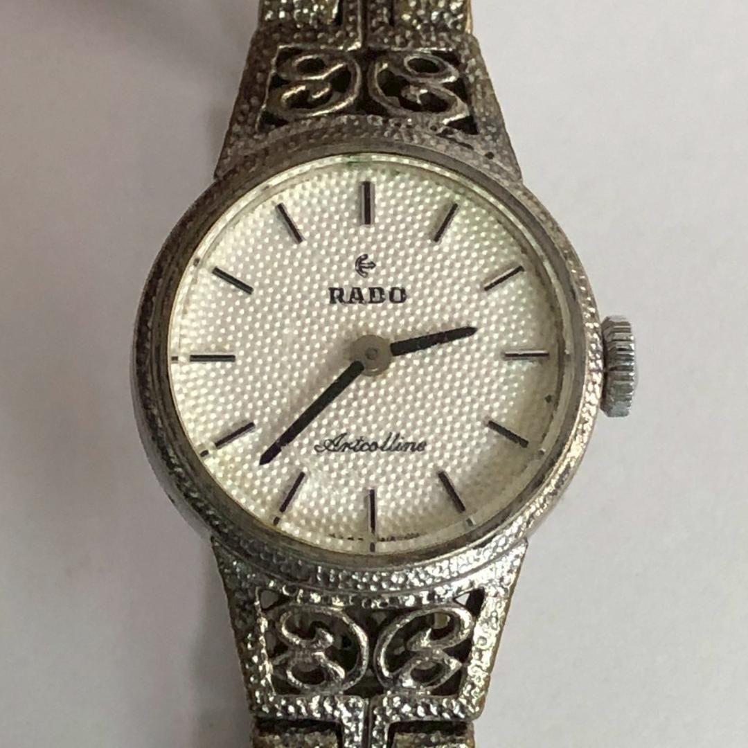 Used RADO Rado Watch Ladies Silver Antique Quartz Retro Antique Dress Watch Round Sale