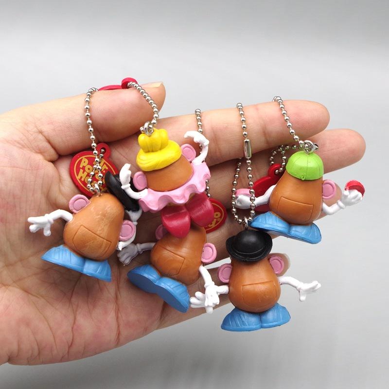 5pcs/set Anime Figures Mr.Potato Head Couple PVC Cute Model Keychain Pendant Collection Decor Ornaments Toy Gifts