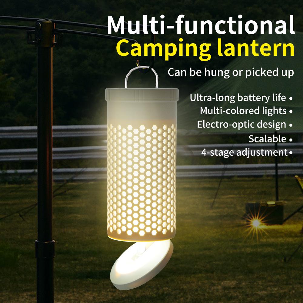 Rechargeable Telescopic Camping Lantern with Dual Color Temperature