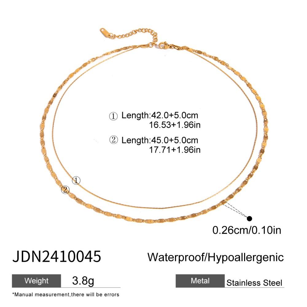 Double-layer Stacked Titanium Steel Necklace Light Luxury High-end Clavicle Chain Stainless Steel Jewelry Does Not Fade