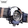 Men's Jaragar Automatic Mechanical Watch with Roman Numerals Dial Week & Date Display Three Hand Six Needle Design Classic Style