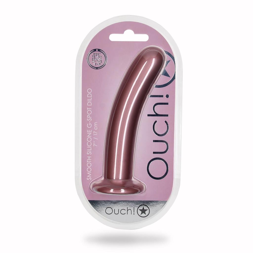 Ouch! - Slim Silicone Dildo with Suction Cup 17 cm