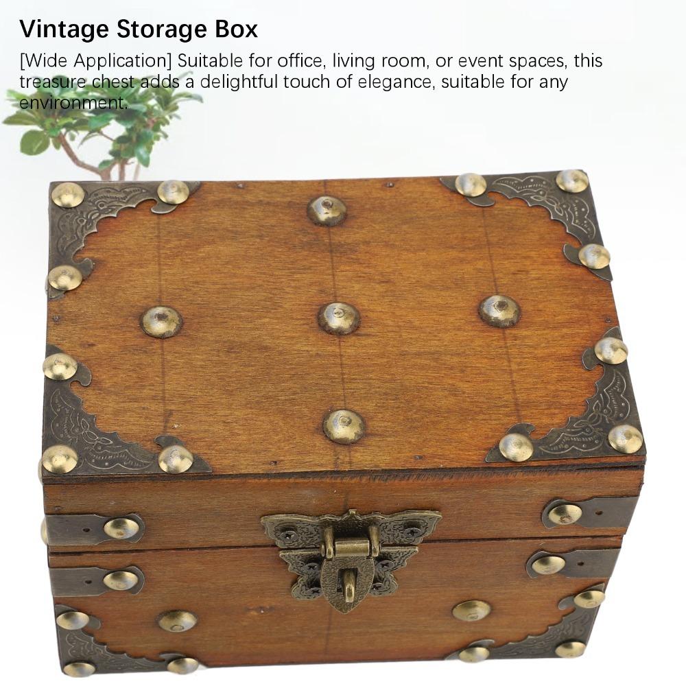 2pcs Combination Lock Vintage Storage Box Charming Keepsake Storage Box  Home Decor