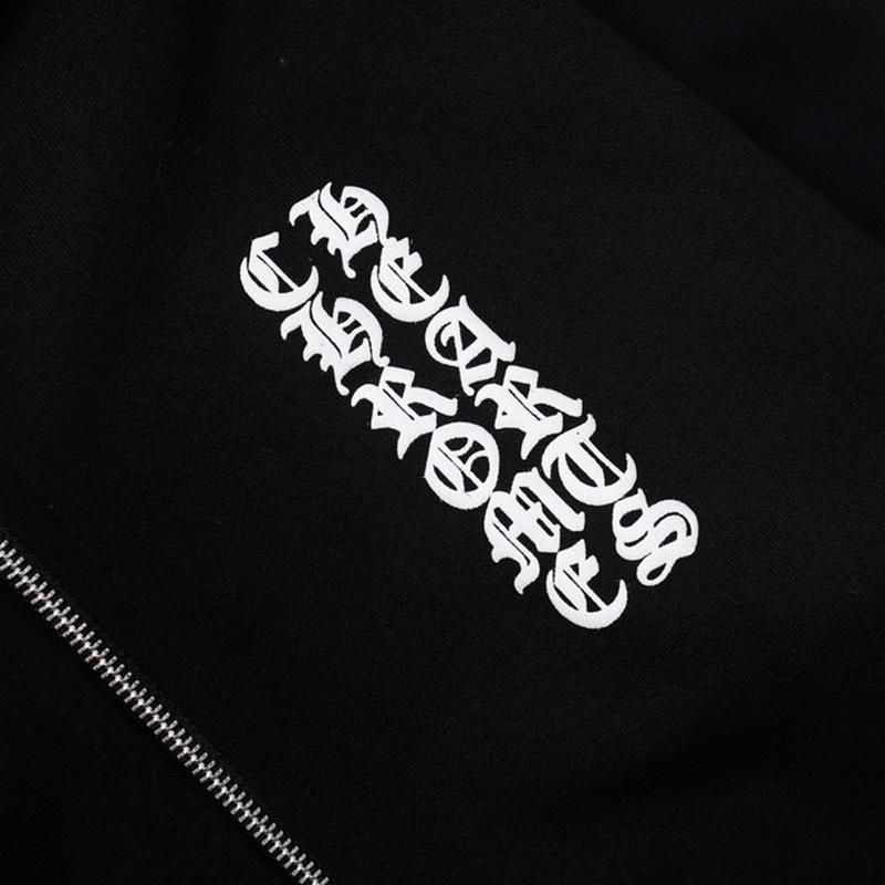 835 CHROME HEARTS 2025 Toamnă și Iarnă Nou Hanorac cu Fermoar cu Glugă Stil Clasic Mărime Plus cu Logo, Potrivit pentru Purtare în Cuplu