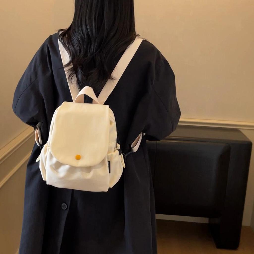 Women Solid Color Backpack Multifunctional Lightweight Backpack