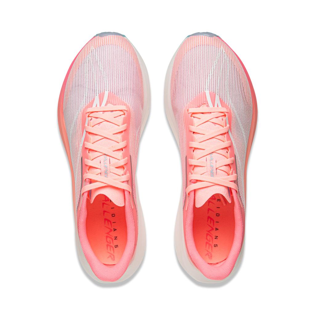 Li Ning Feidian 5 Challenger Ultra Light Technology Sock Upper Professional Speed Training Cushioning Running Shoes Men Running Shoes Pink ARMV001-13