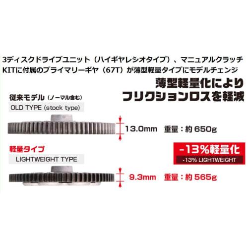 KITACO Lightweight 3 Disc Drive Unit Normal Gear Ratio Type MONKEY Series 50cc Engine Manual Clutch Vehicle 307-1017500