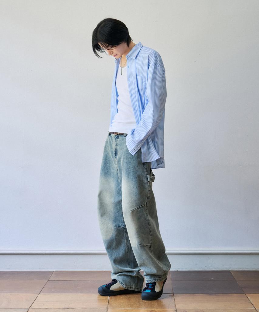 Awodeijeu Assemble Wide Balloon Denim Pants [Light Blue]